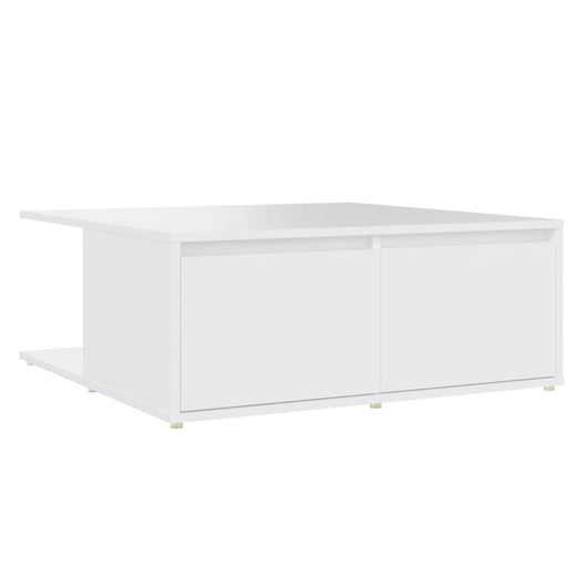 Tavolino da Salotto Bianco 80x80x31 cm in Legno Multistrato 806876