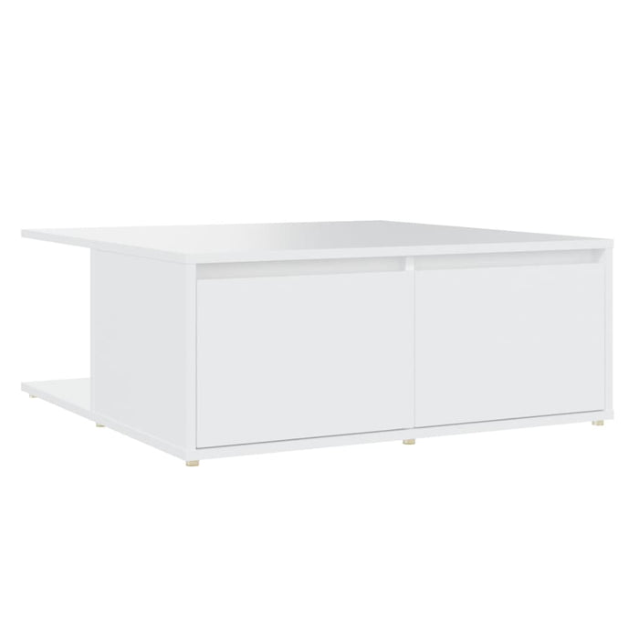 Tavolino da Salotto Bianco 80x80x31 cm in Legno Multistrato 806876