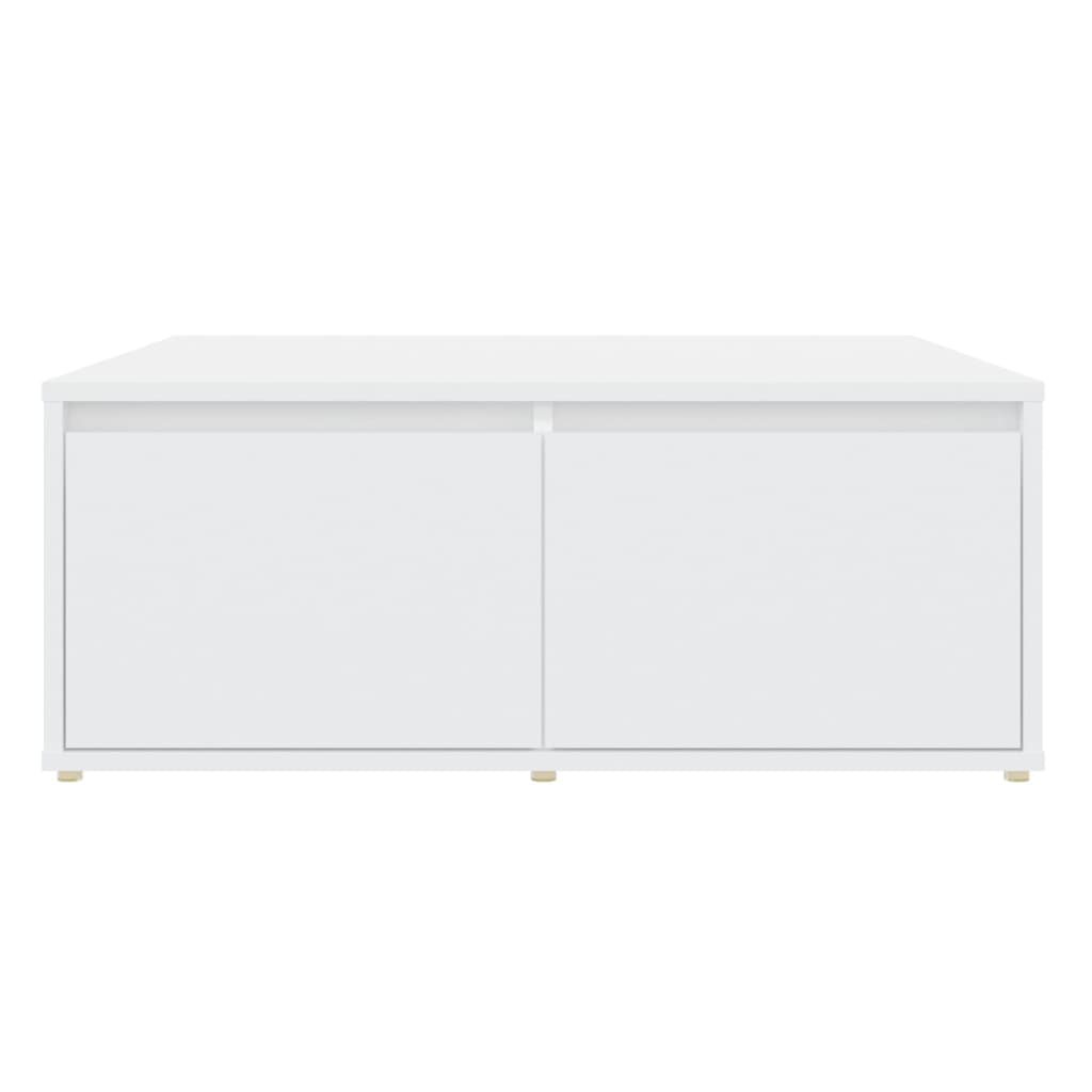 Tavolino da Salotto Bianco 80x80x31 cm in Legno Multistrato 806876