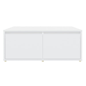 Tavolino da Salotto Bianco 80x80x31 cm in Legno Multistrato 806876