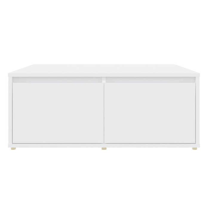 Tavolino da Salotto Bianco 80x80x31 cm in Legno Multistrato 806876