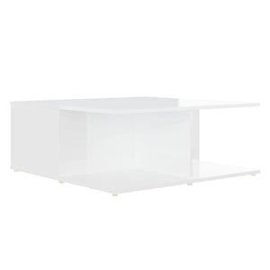 Tavolino da Salotto Bianco 80x80x31 cm in Legno Multistrato 806876