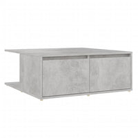 Tavolino da Salotto Grigio Cemento 80x80x31cm Legno Multistrato 806880