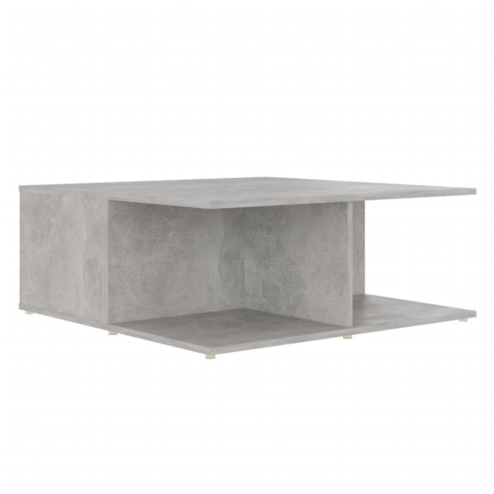 Tavolino da Salotto Grigio Cemento 80x80x31cm Legno Multistrato 806880
