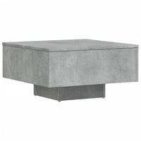 Tavolino da Salotto Grigio Cemento 60x60x31,5 Legno Multistrato 806889