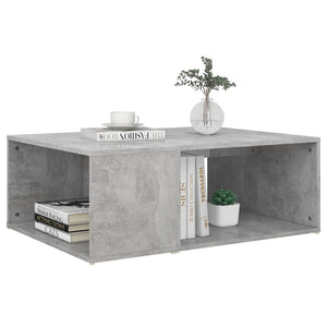 Tavolino da Salotto Grigio Cemento 90x67x33cm Legno Multistrato 806907