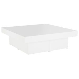 Tavolino da Salotto Bianco 90x90x28 cm in Legno Multistrato 806912