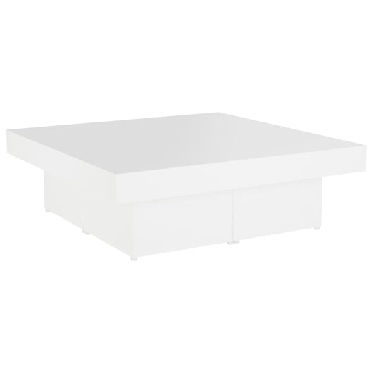 Tavolino da Salotto Bianco 90x90x28 cm in Legno Multistrato 806912
