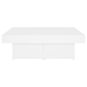 Tavolino da Salotto Bianco 90x90x28 cm in Legno Multistrato 806912