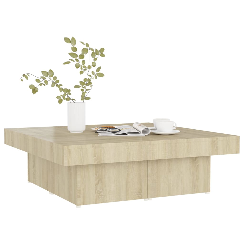 Tavolino da Salotto Rovere Sonoma 90x90x28 cm in Truciolato cod mxl 15509