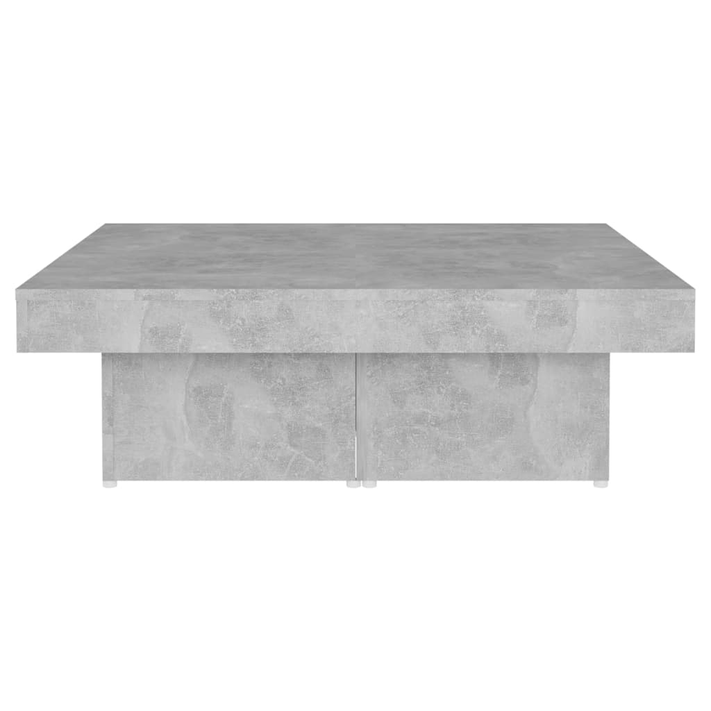 Tavolino da Salotto Grigio Cemento 90x90x28cm Legno Multistrato 806916