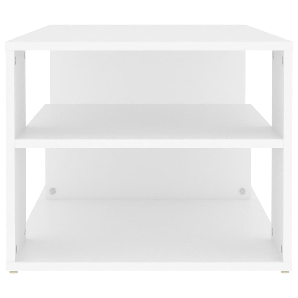 Tavolino da Salotto Bianco 100x50x40 cm in Legno Multistrato 806921