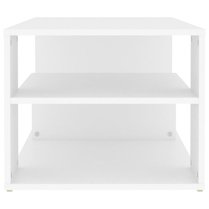 Tavolino da Salotto Bianco 100x50x40 cm in Legno Multistrato 806921