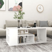 Tavolino da Salotto Bianco 100x50x40 cm in Legno Multistrato 806921