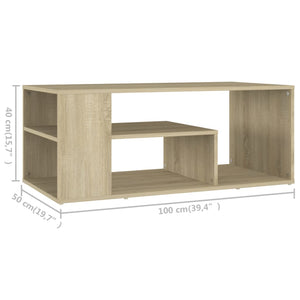 Tavolino da Salotto Rovere Sonoma 100x50x40cm Legno Multistrato 806924