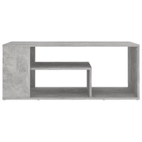 Tavolino Salotto Grigio Cemento 100x50x40 cm Legno Multistrato 806925