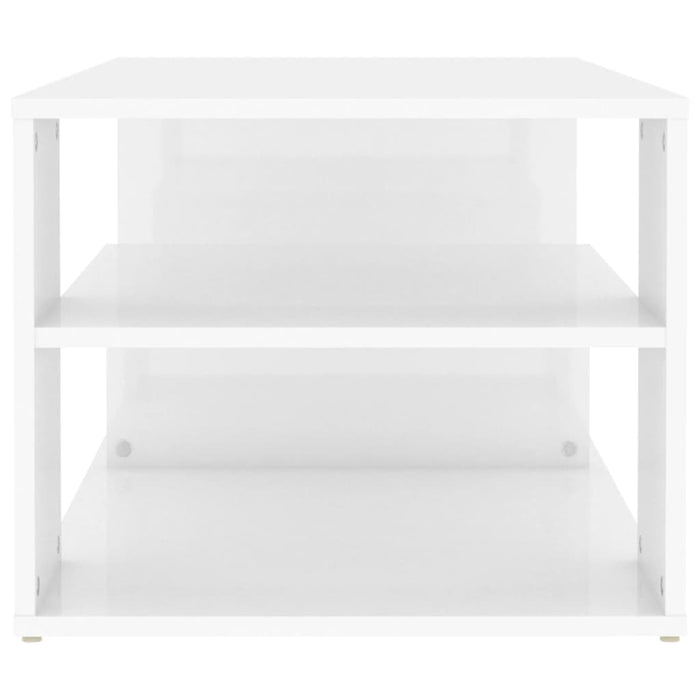 Tavolino da CaffÃ¨ Bianco Lucido 100x50x40 cm in Truciolato cod mxl 13112