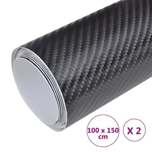Pellicole per Auto 2 pz 4D Nero 100x150 cm cod mxl 76345