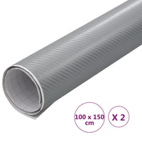 Pellicole per Auto 2 pz 4D Argento 100x150 cm