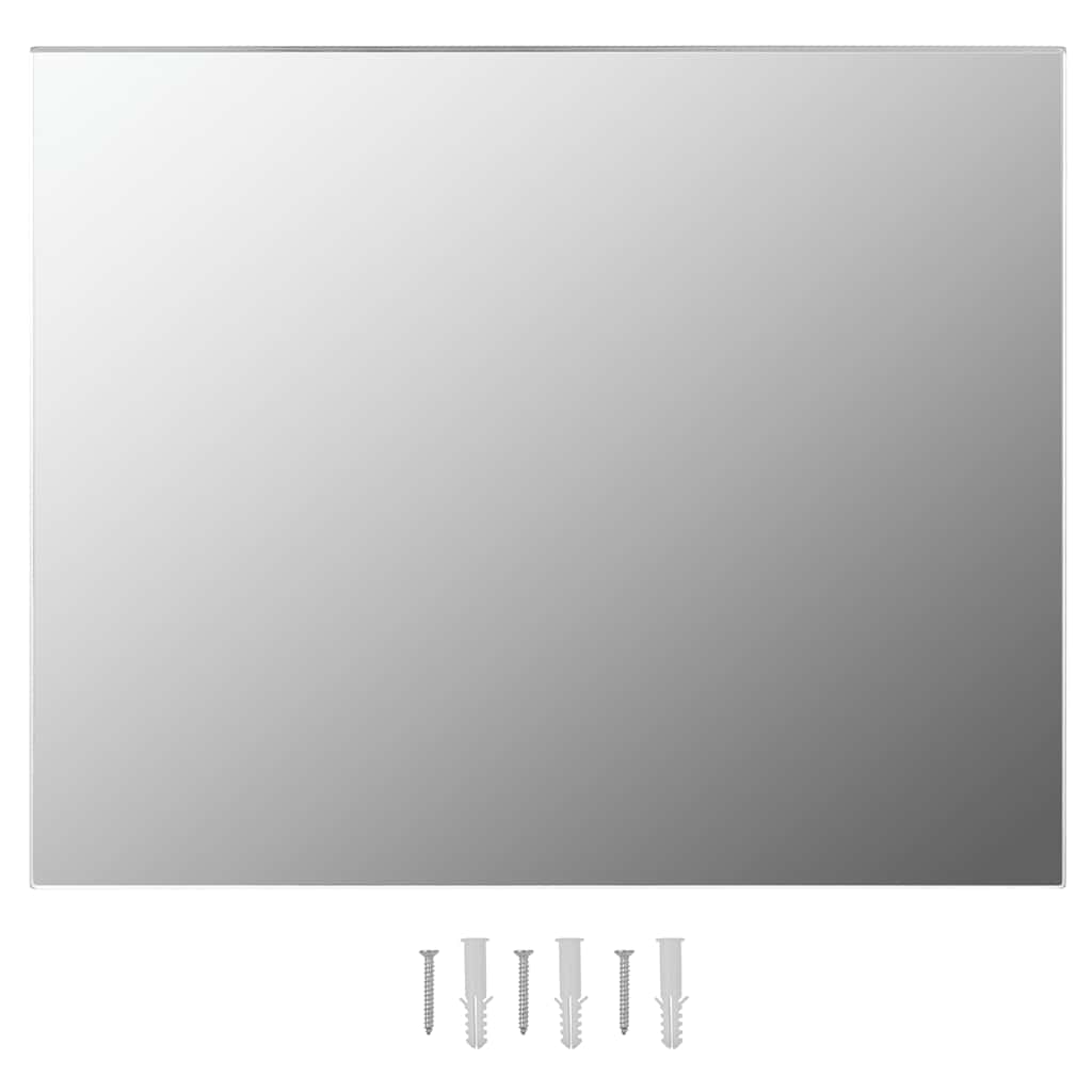 Specchio Parete-Specchio a Muro-Specchio Decorativo Rettangolare Senza Cornice con Luci LED Vetro 739882