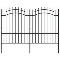 Recinzione da giardino con punta a lancia nera 239x150 cm in acciaio verniciato a polvere 151082