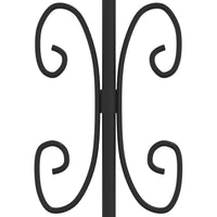 Recinzione da giardino con punta a lancia nera 240x175 cm in acciaio verniciato a polvere 151088