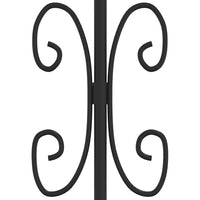 Recinzione Cancello con Punta a Lancia Nera 103x175cm Acciaio cod mxl 47251