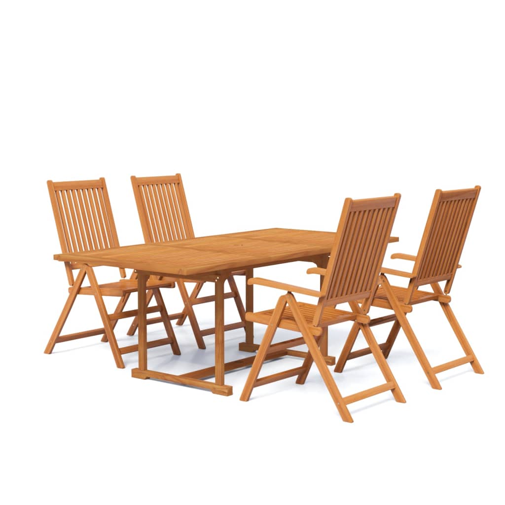 Set Mobili da Pranzo da Giardino 5 pz Legno Massello di Acacia cod mxl 39433
