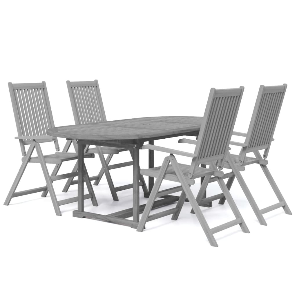 Set da Pranzo per Giardino 5 pz in Legno Massello di Acacia 3079653