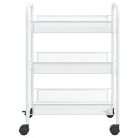 Carrello da Cucina con 3 Ripiani Bianco 46x26x64 cm in Ferro cod mxl 62495