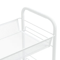 Carrello da Cucina con 3 Ripiani Bianco 46x26x64 cm in Ferro 336323