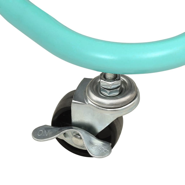 Carrello da Cucina 3 Ripiani Turchese 42x25x83,5 cm Ferro e ABS cod mxl 63669