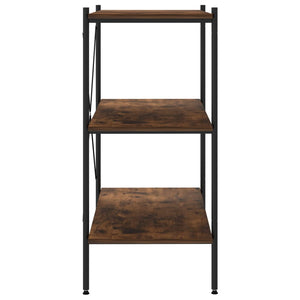 Scaffale con 3 Mensole Nero e Naturale 80x40x92 cm 336341