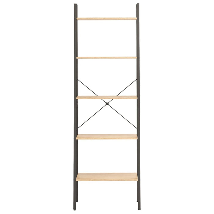 Scaffale Autoportante 5 Ripiani Marrone Chiaro Nero 56x35x174cm cod mxl 47659