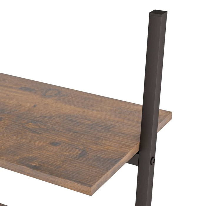 Scaffale Pendente a 3 Livelli Marrone Scuro e Nero 64x34x116cm 336371