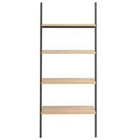 Scaffale Pendente 4 Livelli Marrone Chiaro e Nero 64x34x150,5cm 336373