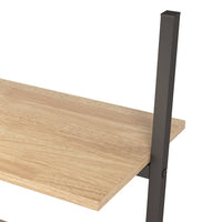 Scaffale Pendente 4 Livelli Marrone Chiaro e Nero 64x34x150,5cm 336373