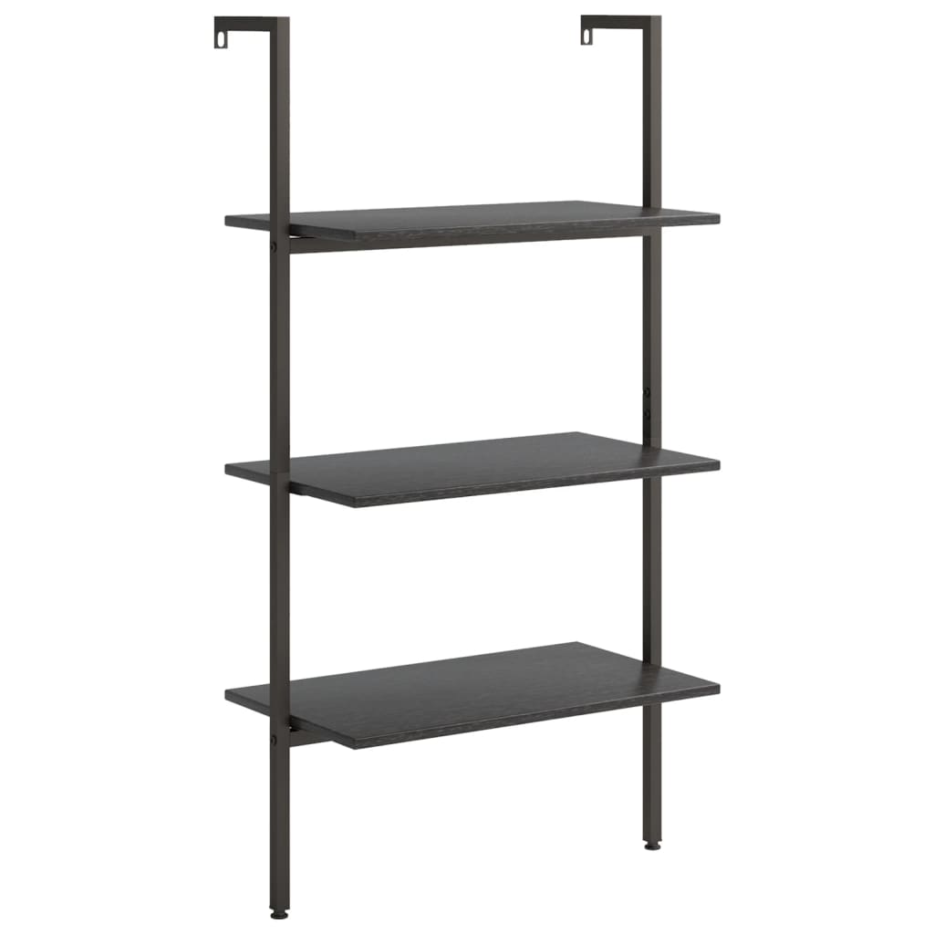 Scaffale Pendente a 3 Livelli Nero 64x35x120,5 cm cod mxl 19450