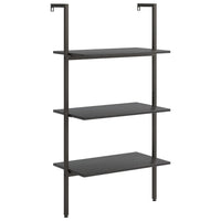 Scaffale Pendente a 3 Livelli Nero 64x35x120,5 cm cod mxl 19450