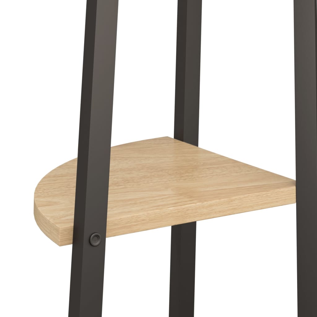 Scaffale Angolare 5 Livelli Marrone Chiaro Nero 45,5x31,5x180cm cod mxl 62698