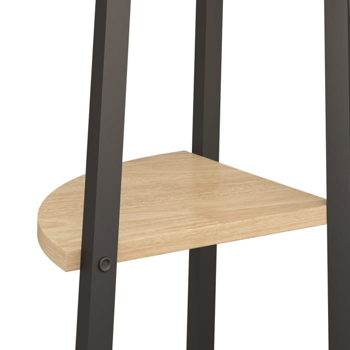 Scaffale Angolare 5 Livelli Marrone Chiaro Nero 45,5x31,5x180cm cod mxl 62698