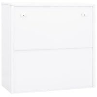 Armadio per Ufficio Bianco 90x40x90 cm in Acciaio 335930
