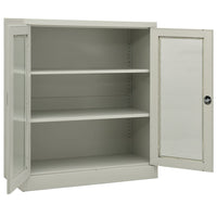Armadio per Ufficio Grigio Chiaro 90x40x105 cm in Acciaio 335935