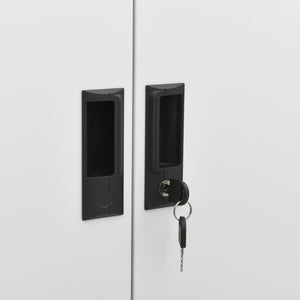 Armadio per Ufficio Grigio Chiaro 90x40x180 cm in Acciaio