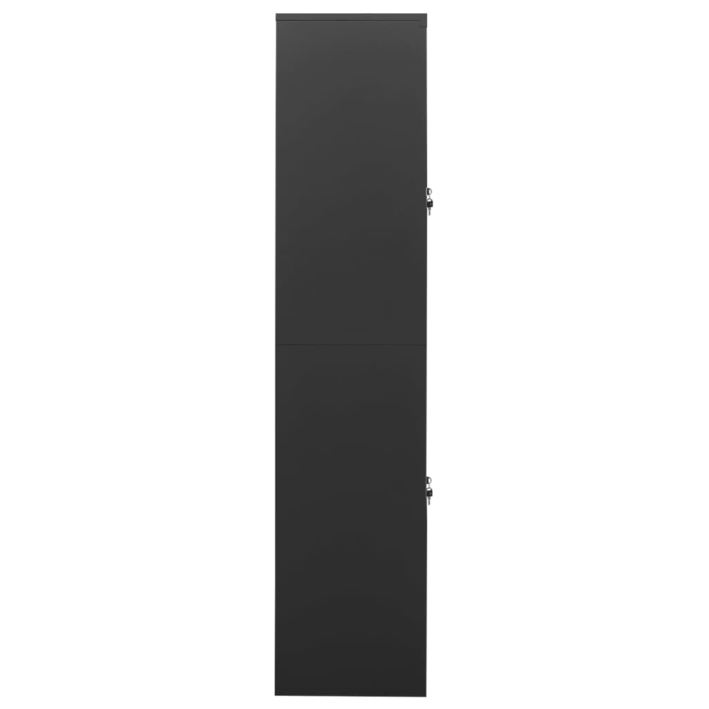Armadio per Ufficio Antracite 90x40x180 cm in Acciaio 335945