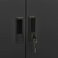 Armadio per Ufficio Antracite 90x40x180 cm in Acciaio 335945