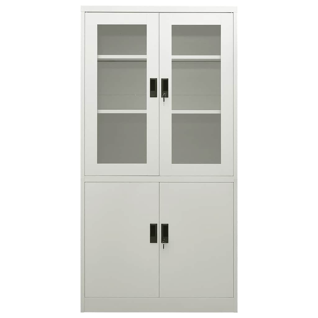 Armadio per Ufficio Grigio Chiaro 90x40x180 cm in Acciaio cod mxl 40068
