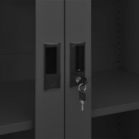 Armadio per Ufficio Antracite 90x40x180 cm in Acciaio 335949
