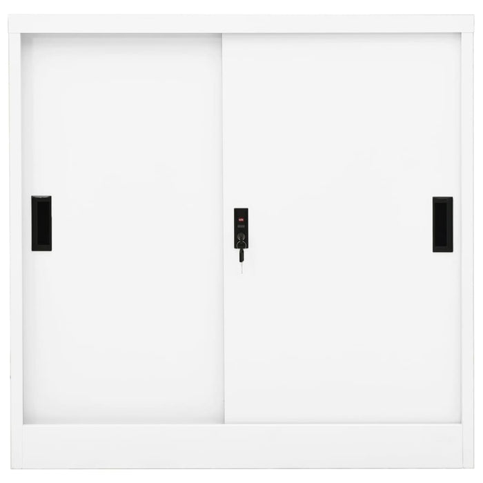 Armadio per Ufficio Anta Scorrevole Bianco 90x40x90cm Acciaio 335950