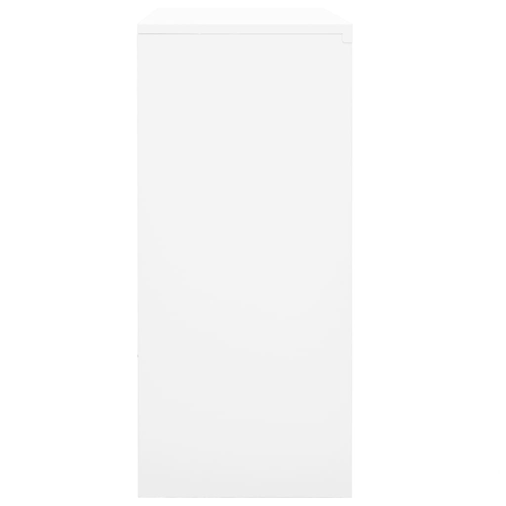 Armadio per Ufficio Anta Scorrevole Bianco 90x40x90cm Acciaio